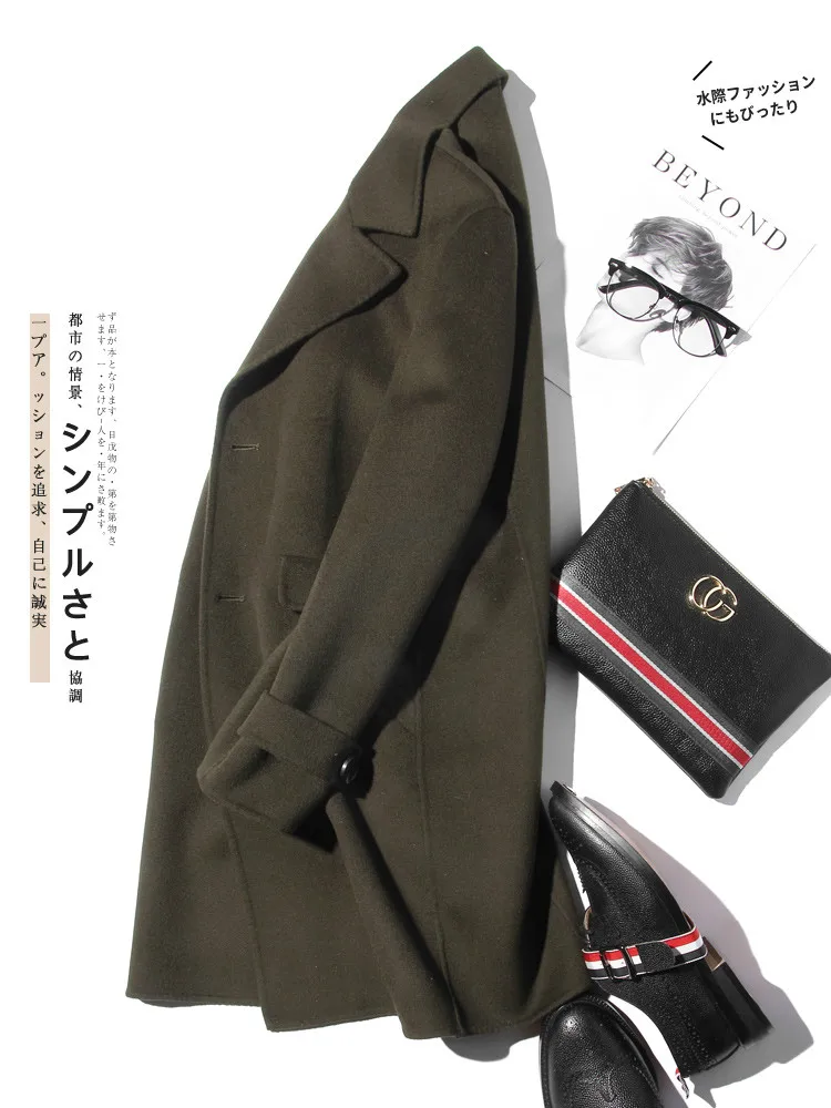 AYUNSUE 100% 울 코트 남성 가을 양면 롱 자 - Wool Coat Peacoat 리뷰 및 가격