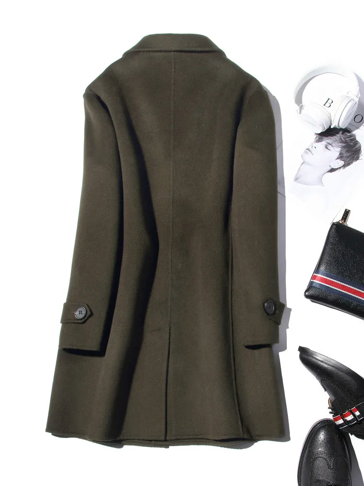 AYUNSUE 100% 울 코트 남성 가을 양면 롱 자 - Wool Coat Peacoat 리뷰 및 가격