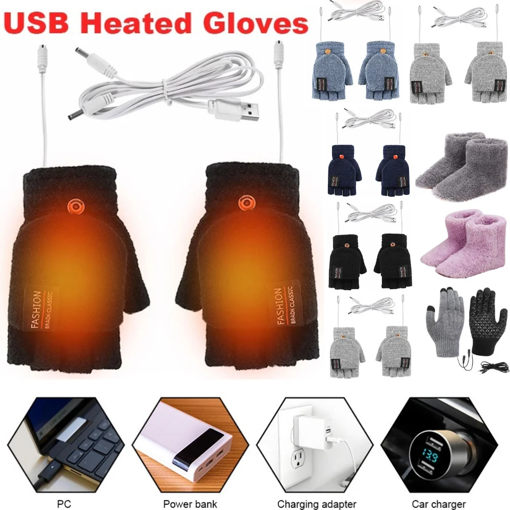 USB 전기 가열 장갑 겨울 야외용 열 터치스크린 풀/ - Touch Screen Gloves 리뷰 및 가격