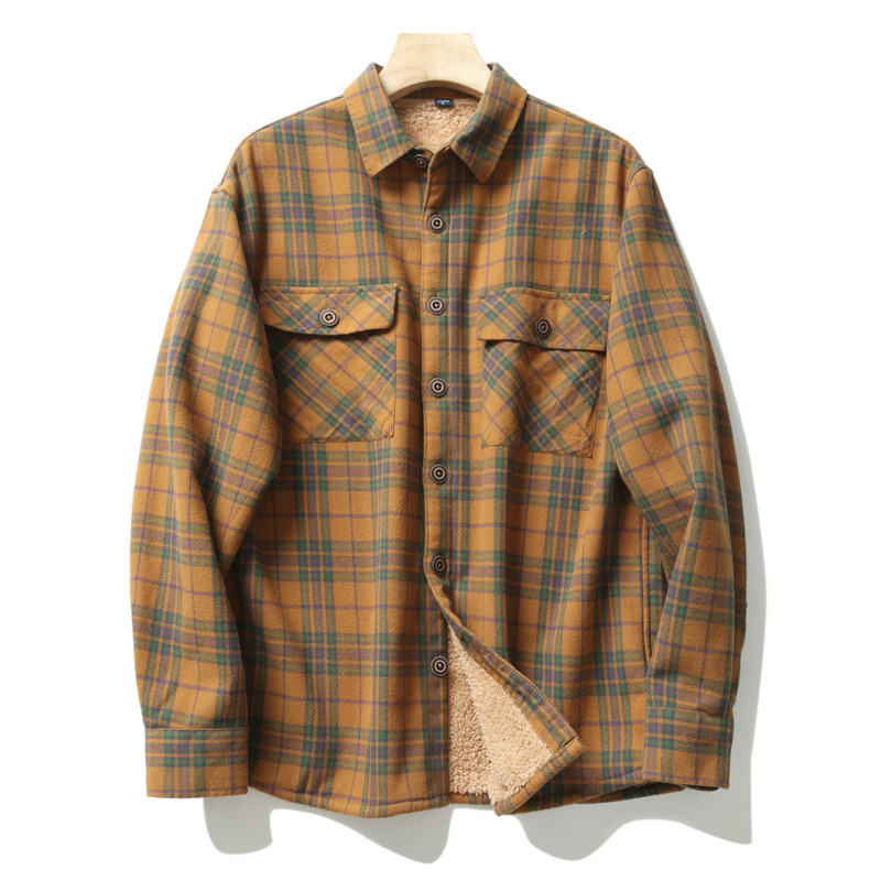 남성 체크 플란넬 셔츠 재킷 가을 겨울 두꺼운 플리스  - Flannel Shirt Lined 리뷰 및 가격