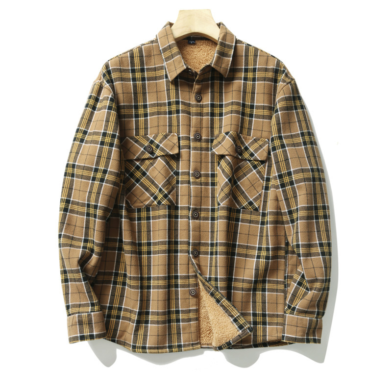 남성 체크 플란넬 셔츠 재킷 가을 겨울 두꺼운 플리스  - Flannel Shirt Lined 리뷰 및 가격