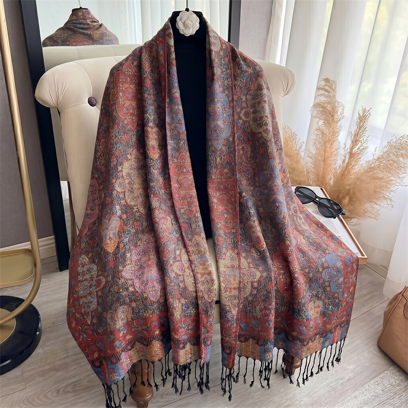 새로운 명품 여성 가을 겨울 캐시미어 스카프 페이즐리  - Cashmere Pashmina Wrap 리뷰 및 가격
