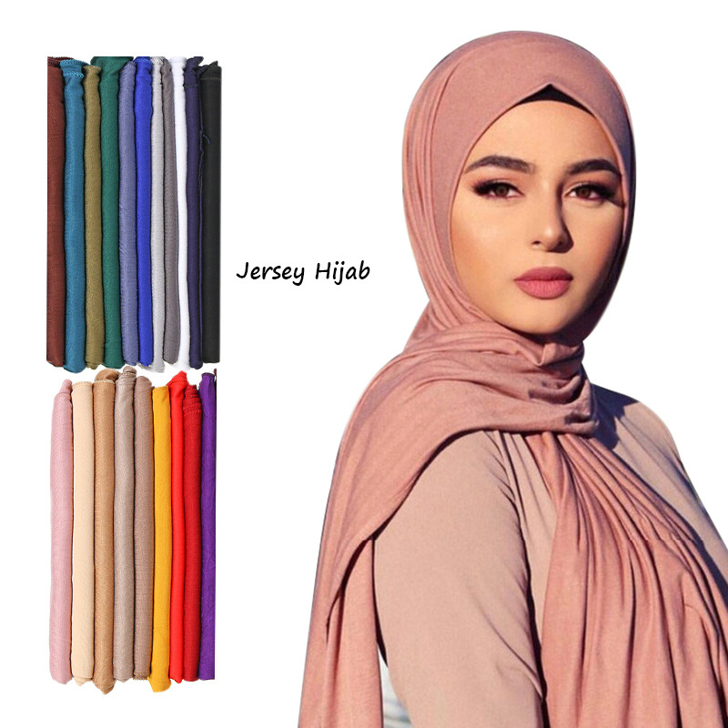 30 색상 일반 솔리드 모달 저지 Hijab 여성 겨울 - Shawl Wrap Winter 리뷰 및 가격