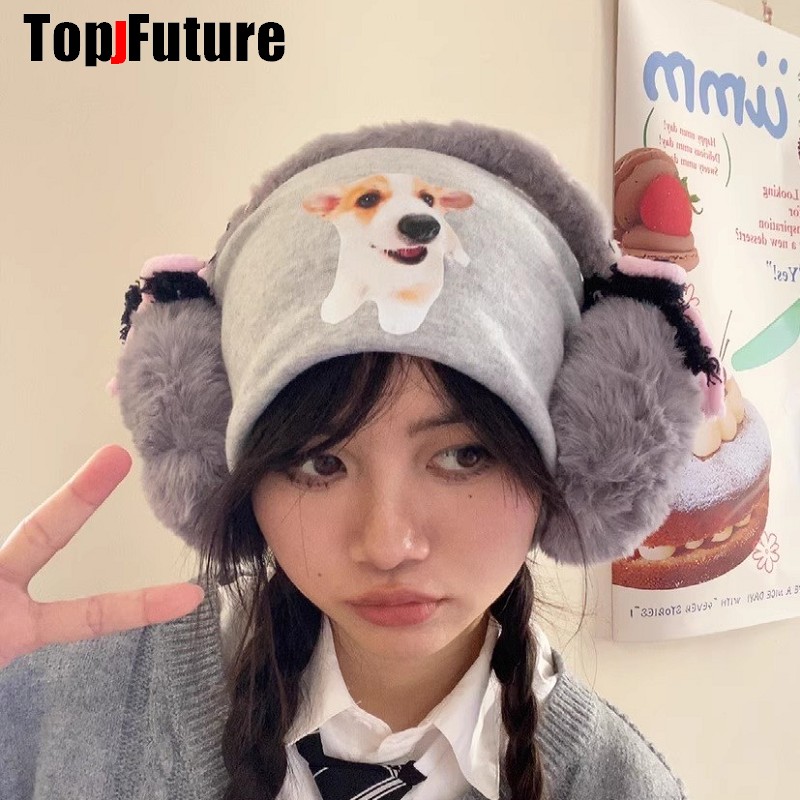 하라주쿠 Y2k 귀여운 달콤한 로리타 활 모피 귀 따뜻 - Earmuffs Foldable 리뷰 및 가격