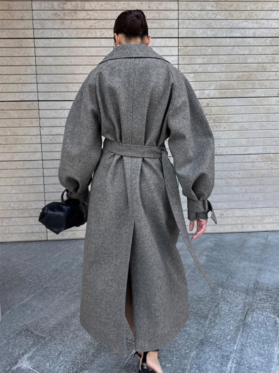 LUCYSHIHATTU 여성용 롱 모조 울 코트 가을  - Wool Coat Peacoat 리뷰 및 가격