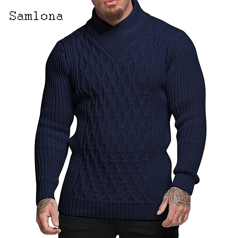 Samlona 남성용 뜨게 스웨터, 컷 아웃 점퍼, 패 - Wool Scarf Men 리뷰 및 가격