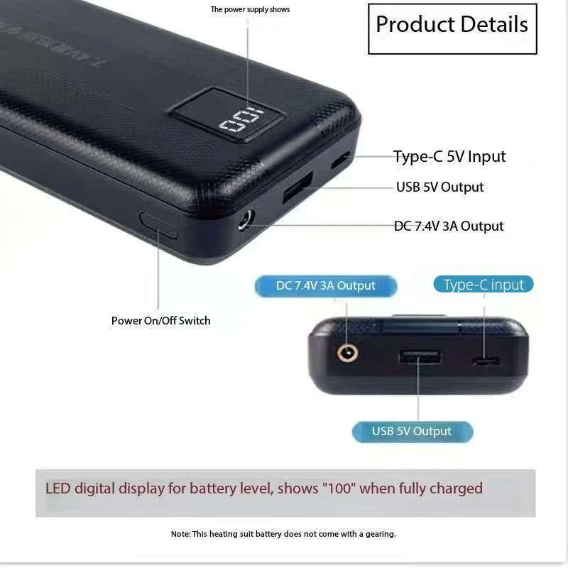 신형 대용량 7.4V/3A/16000mAh/20000m - Heated Vest Battery 리뷰 및 가격