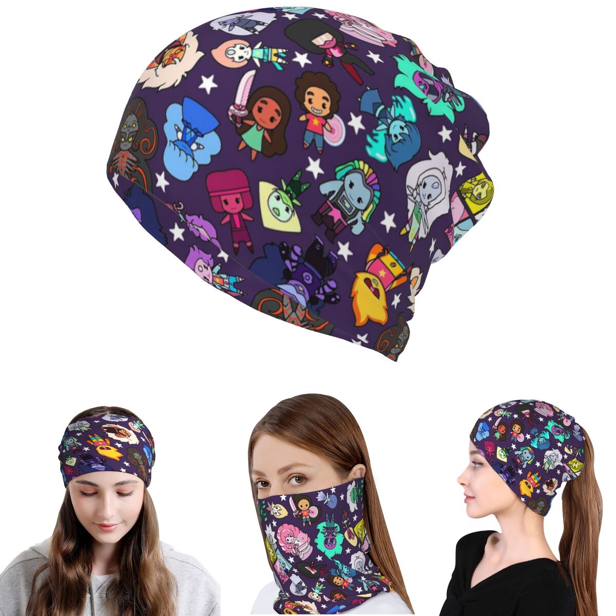 크리스탈 젬스 스티븐 유니버스 반다나 넥 커버 페이스  - Knit Beanie Hat Warm 리뷰 및 가격