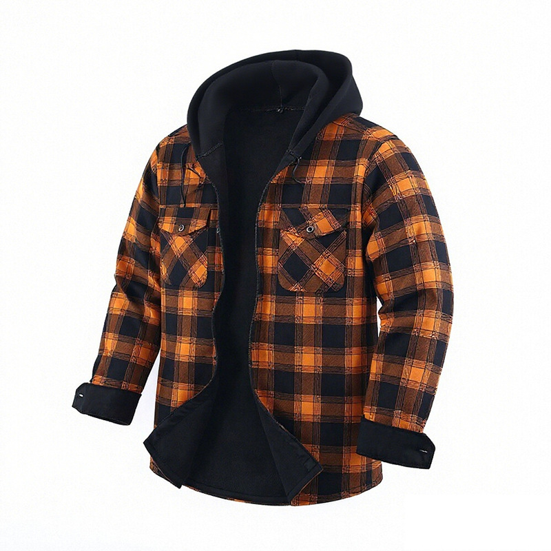 QICHE 플리스 안감 두꺼운 플란넬 셔츠 남성용 후드 - Flannel Shirt Lined 리뷰 및 가격