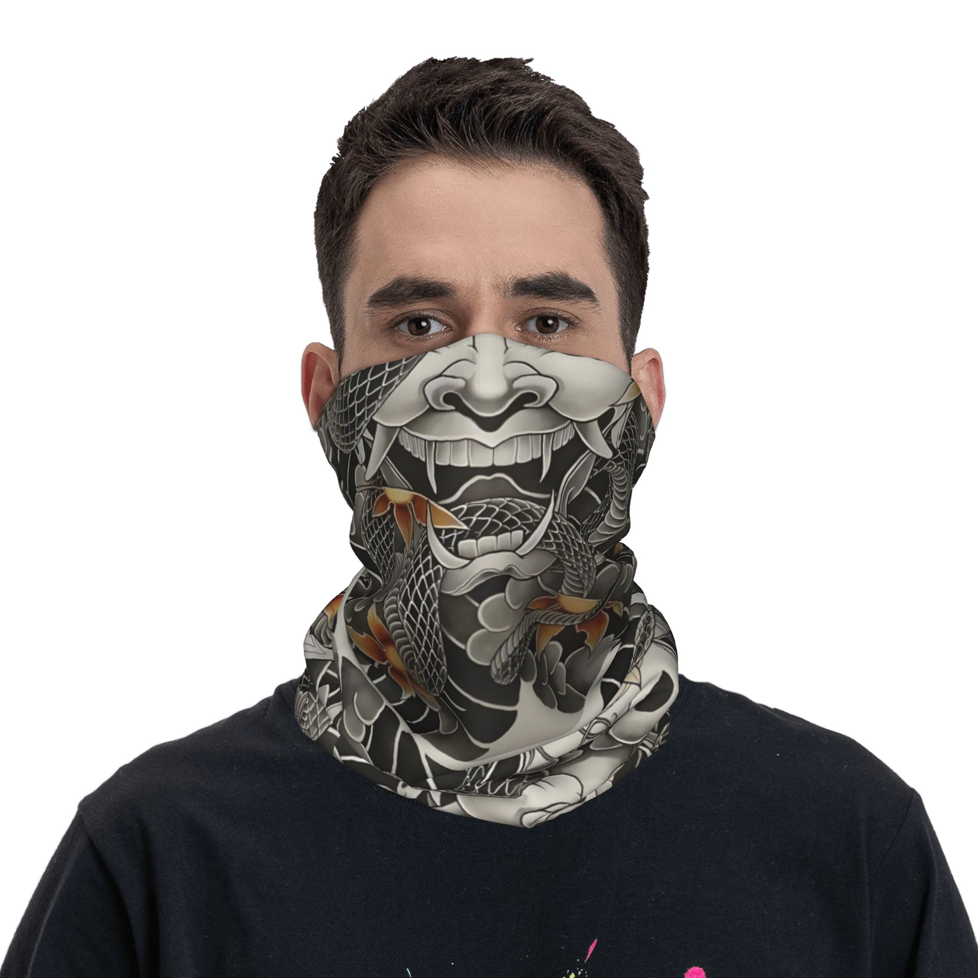 커스텀 사무라이 오니 데몬 반다나 넥 워머 남녀 겨울  - Neck Gaiter Fleece 리뷰 및 가격