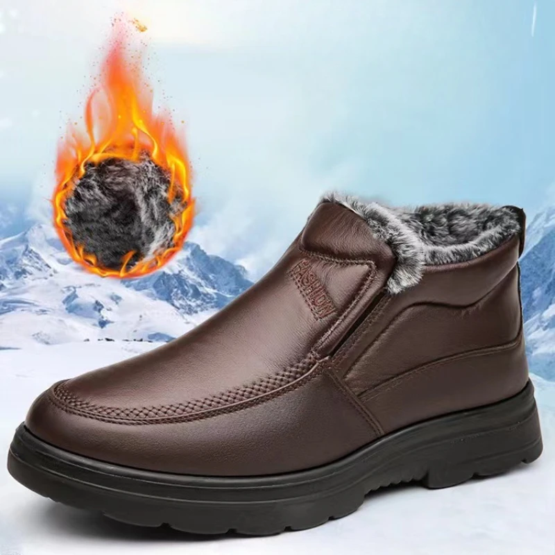 겨울 남성 발목 부츠 플러시 따뜻한 안티 슬립 방수 코 - Waterproof Winter Boot 리뷰 및 가격