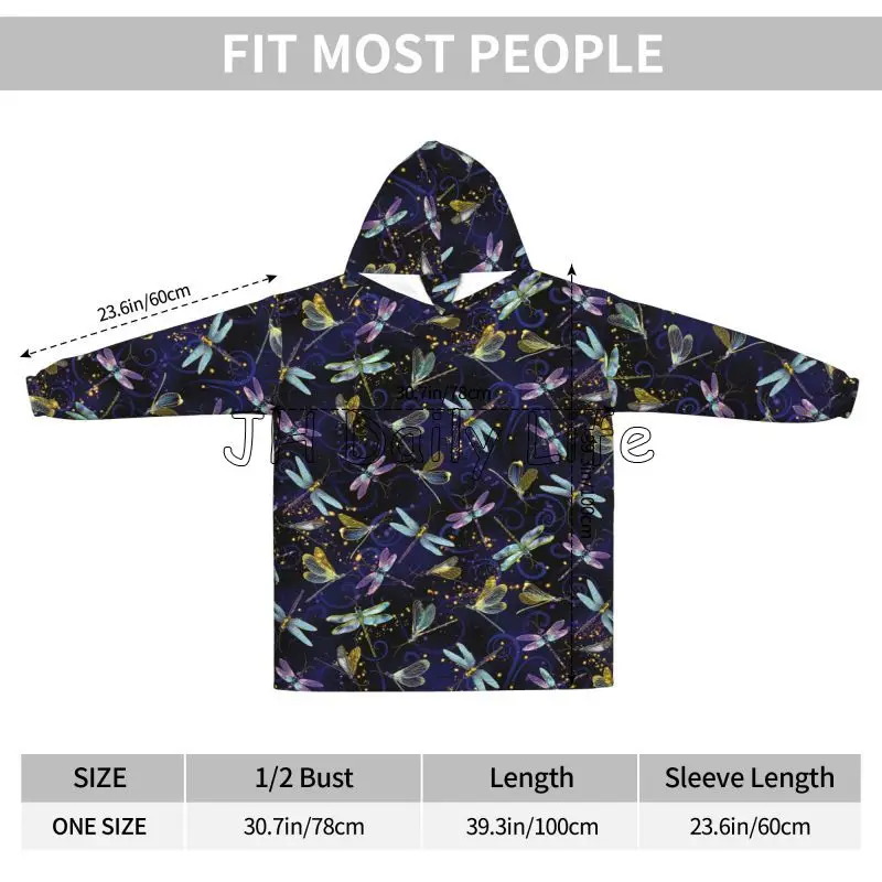 Dragonfly Galaxy 웨어러블 담요 후드 여성 - Sherpa Hoodie Fleece 리뷰 및 가격