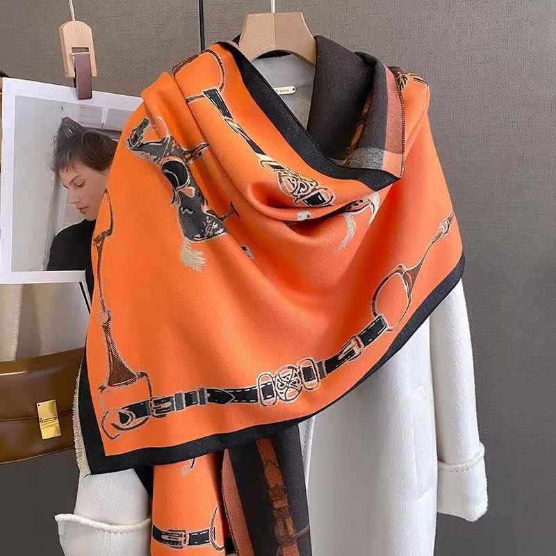 레트로 라이더 말 모양 모조 캐시미어 스카프 유니섹스  - Shawl Wrap Winter 리뷰 및 가격