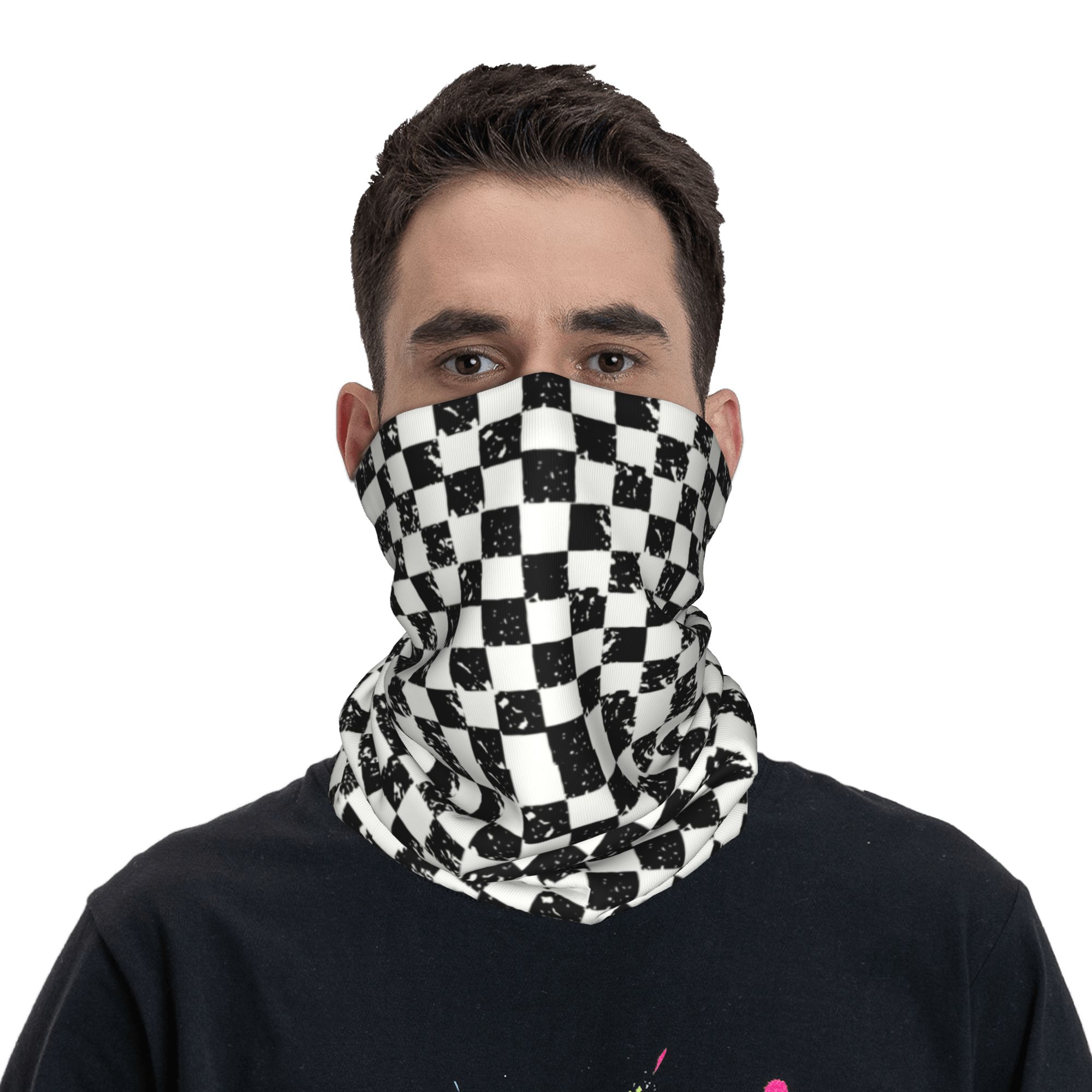 커스텀 레트로 체크무늬 플래그 겨울 헤드밴드 넥워머 남 - Neck Gaiter Fleece 리뷰 및 가격