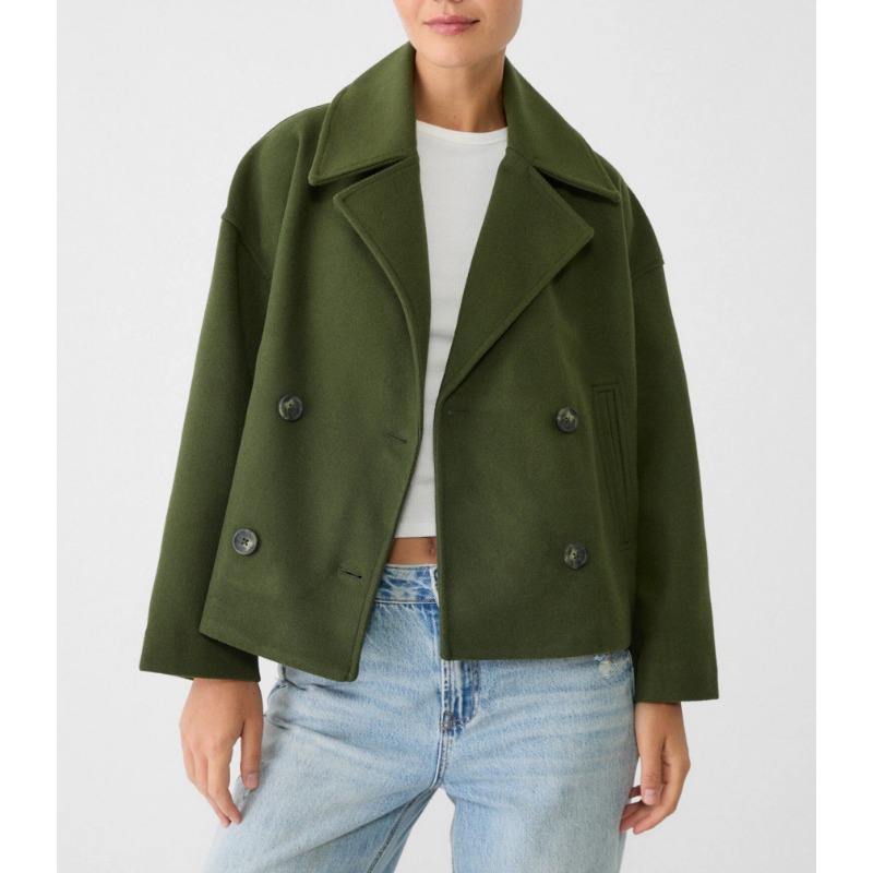 여성용 오버사이즈 더블 브레스티드 울 블렌드 피코트 브 - Wool Coat Peacoat 리뷰 및 가격