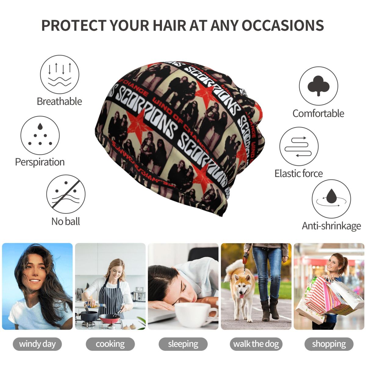 스콜피온스 밴드 록 반다나 넥 커버 랩 스카프 따뜻한  - Knit Beanie Hat Warm 리뷰 및 가격