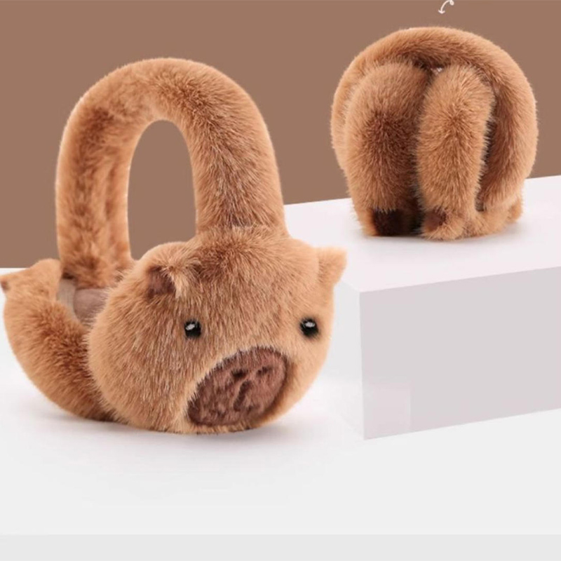 귀여운 카피발라 귀마개 만화 돌고래 플러시 접이식 귀마 - Earmuffs Foldable 리뷰 및 가격