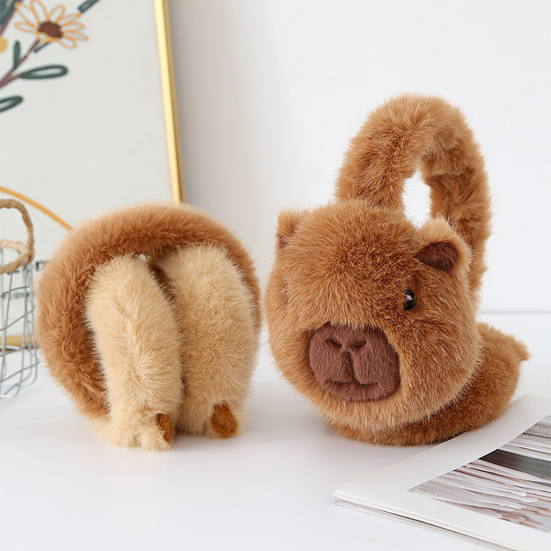 귀여운 카피발라 귀마개 만화 돌고래 플러시 접이식 귀마 - Earmuffs Foldable 리뷰 및 가격