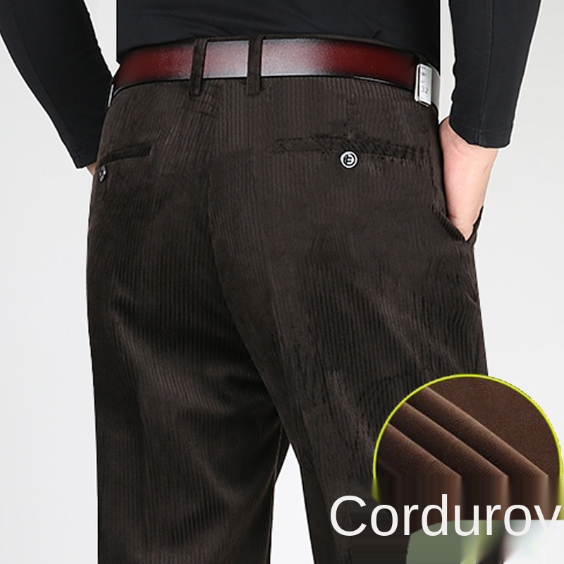 남성용 더블 플리츠 코듀로이 바지, 블랙 브라운 두꺼운 - Corduroy Pant Warm 리뷰 및 가격