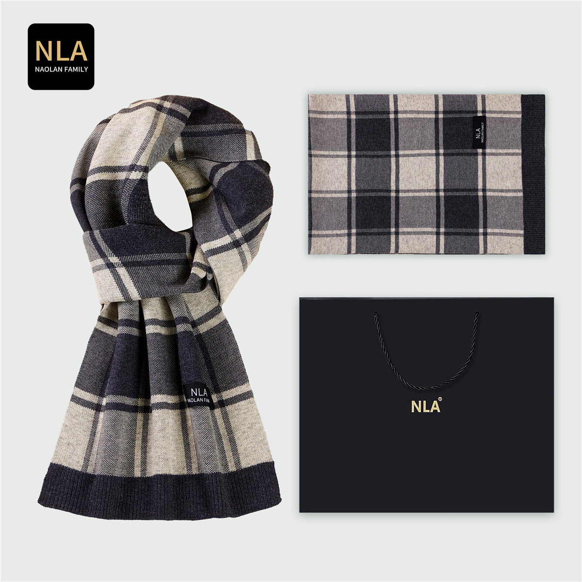 선물 상자 니트 남성용 울 스카프 상업 스타일 남성 생 - Wool Scarf Men 리뷰 및 가격