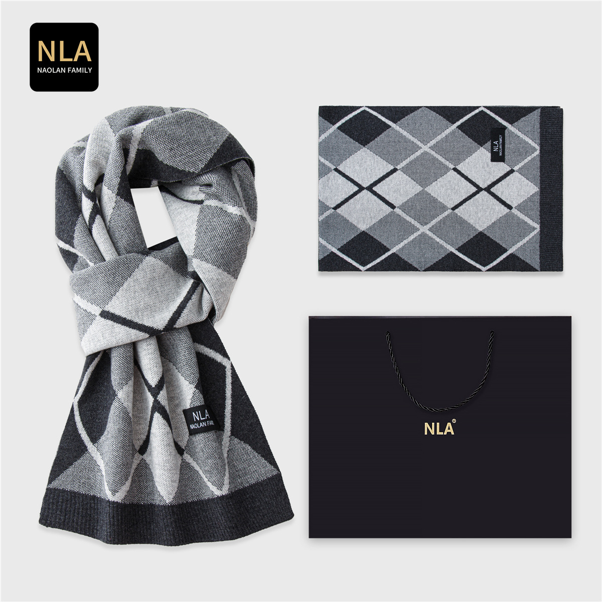 선물 상자 니트 남성용 울 스카프 상업 스타일 남성 생 - Wool Scarf Men 리뷰 및 가격