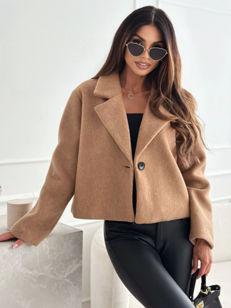 여성용 크롭 트렌치 코트, 양모 코트, 피코트, 캐주얼 - Wool Coat Peacoat 리뷰 및 가격