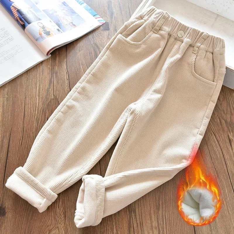 여아 코듀로이 바지 겨울 따뜻한 양털 안감 두꺼운 바지 - Corduroy Pant Warm 리뷰 및 가격