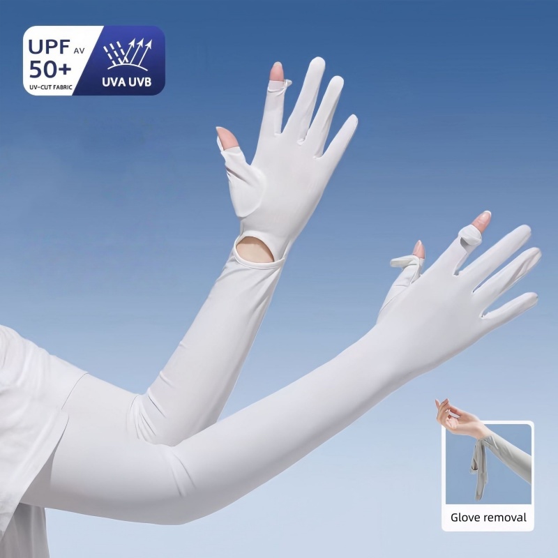 UPF50+ 아이스 실크 자외선 차단 팔 슬리브(장갑  - Touch Screen Gloves 리뷰 및 가격