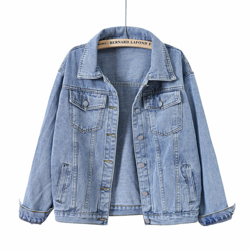 청바지 재킷 여성용 신상 봄 코트 빈티지 루즈 데님 재 - Down Jacket Packable 리뷰 및 가격