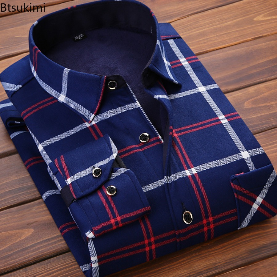 플란넬 남성 셔츠 2026 가을 겨울 남성 긴팔 체크  - Flannel Shirt Lined 리뷰 및 가격
