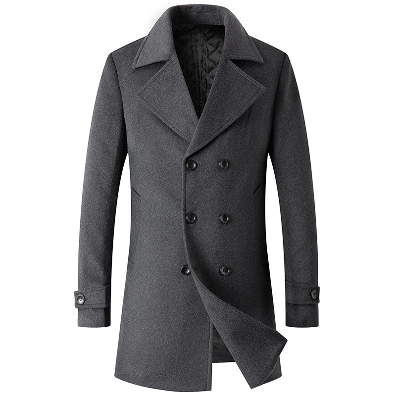남성용 더블 브레스트 코트, 피코트 울 재킷, 롱 라펠 - Wool Coat Peacoat 리뷰 및 가격