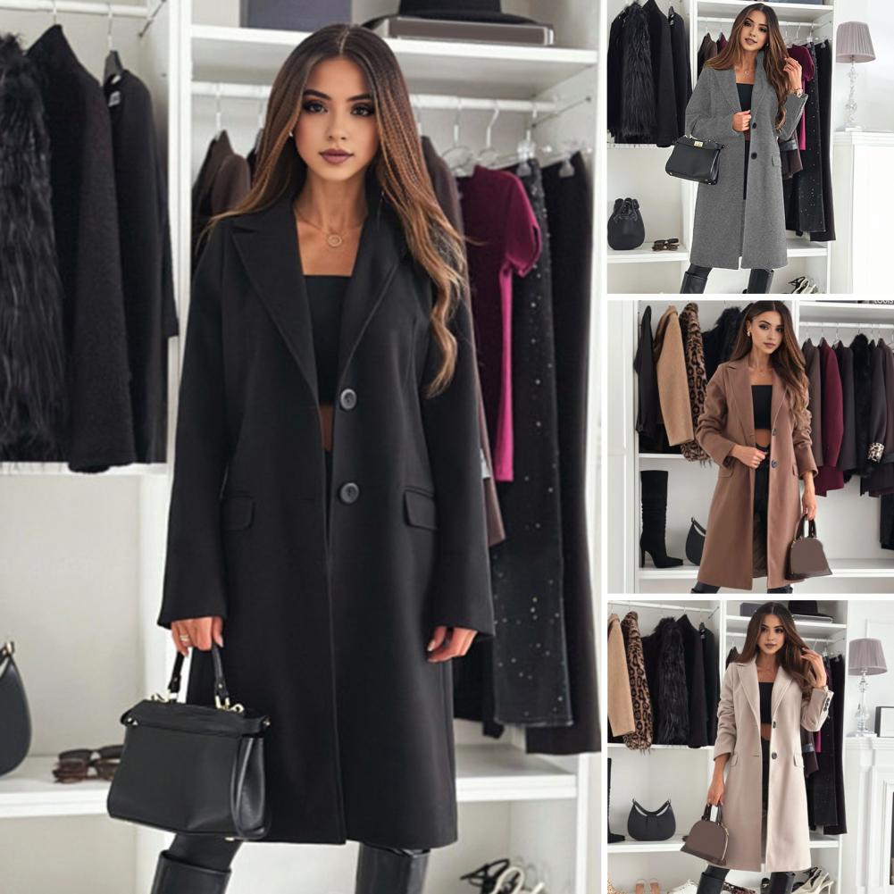 주름 방지 코트 노치 라펠이 있는 여성용 울 트렌치 코 - Wool Coat Peacoat 리뷰 및 가격