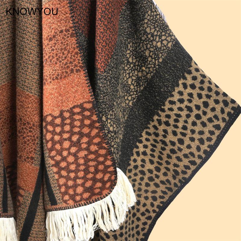 레오파드 프린트 스플릿 파시미나 여성 우아한 숄 및 랩 - Cashmere Pashmina Wrap 리뷰 및 가격