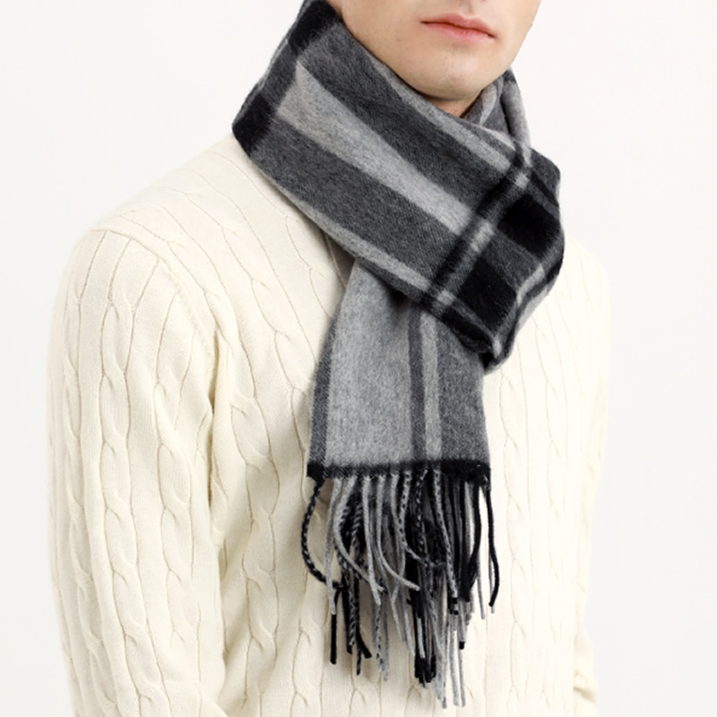 파시미나 스카프 남자 겨울 스트립 솔리드 격자 무늬 양 - Wool Scarf Men 리뷰 및 가격
