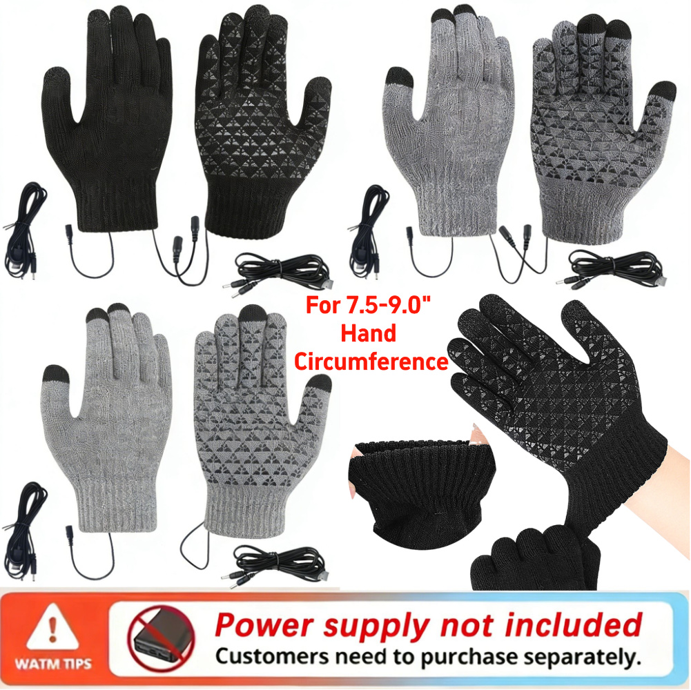 5-1쌍 USB 가열 니트 장갑 터치 스크린 장갑 미끄 - Touch Screen Gloves 리뷰 및 가격
