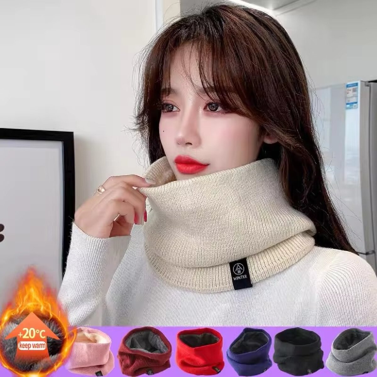 솔리드 겨울 플러시 머플러 여성용 모직 뜨개질 양털 반 - Winter Headband Fleece 리뷰 및 가격