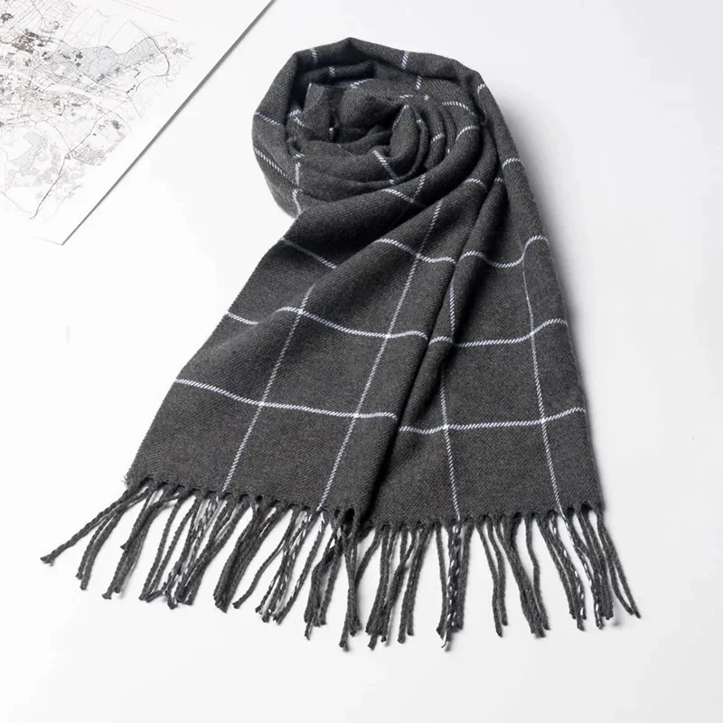 2024 새로운 겨울 남성 스카프 따뜻한 캐시미어 스카 - Wool Scarf Men 리뷰 및 가격
